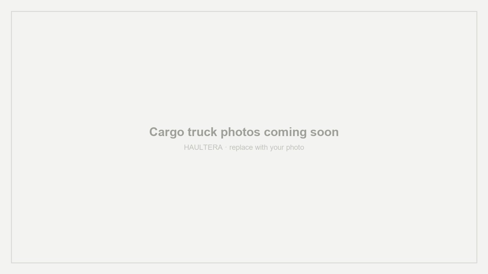 Cargo truck with dropside; curtain-side and box bodies also available