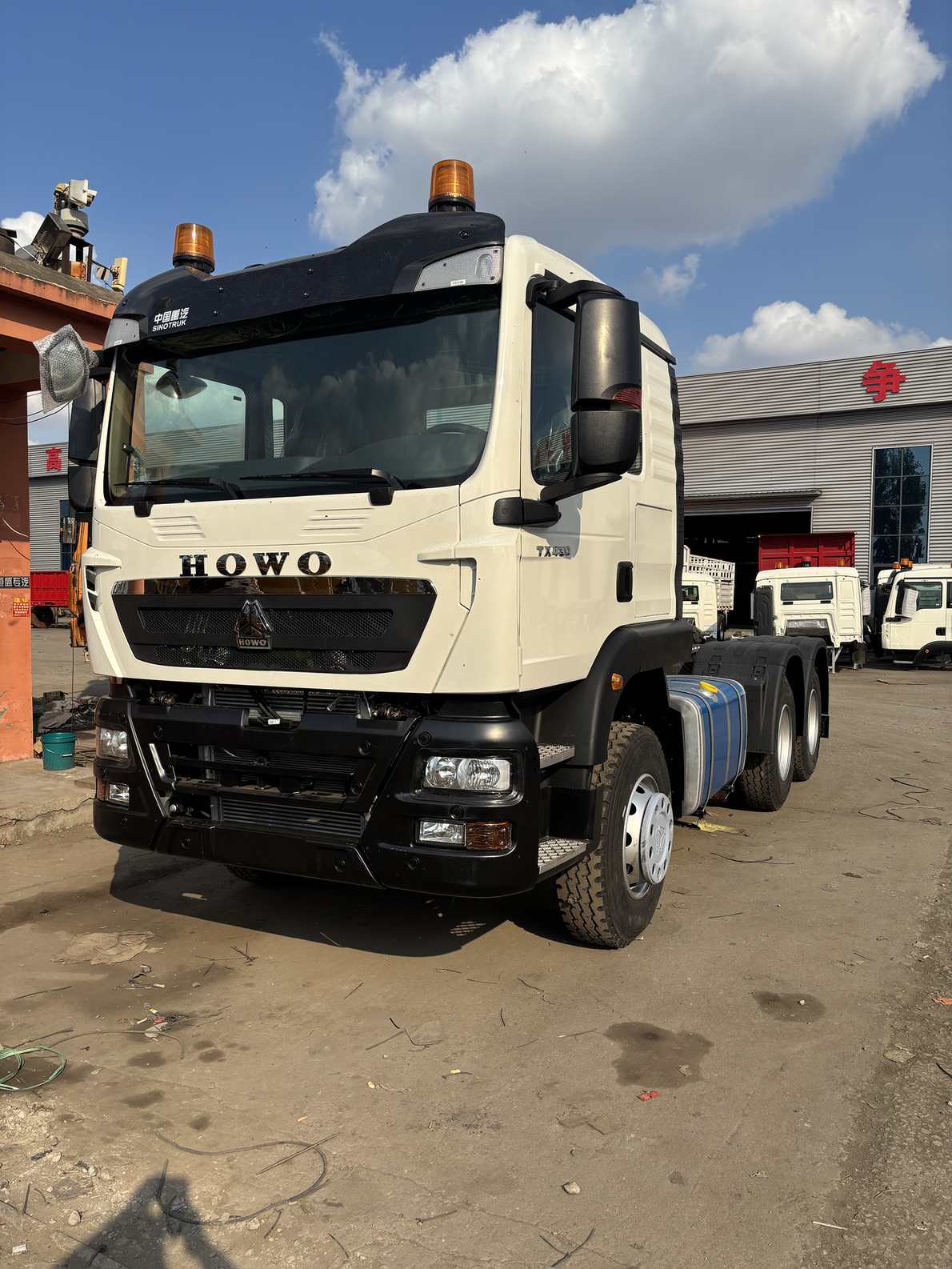 HOWO 6×4 tractor head in our Jining yard, Shandong, China
